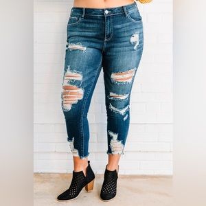 CHIC SOUL Distressed Skinny Jeans - Size 14